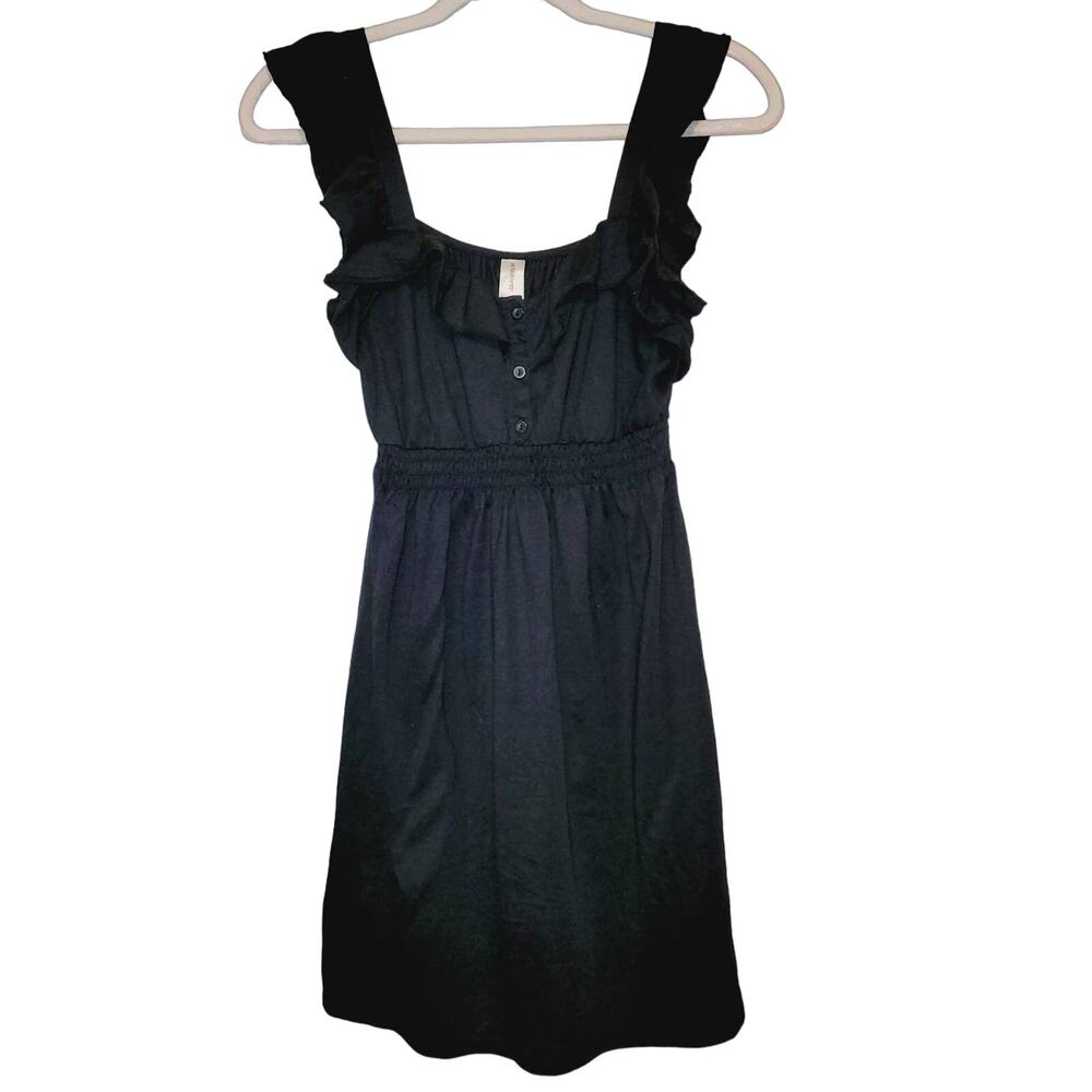 No Boundaries black ruffled babydoll sleeveless dress size M Y2K Milk Maid